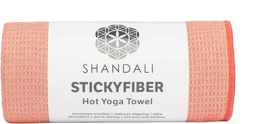 Shandali Toalla de yoga caliente – tamaño esterilla, microfibra, súper absorbente, antideslizante, sin lesiones, 24 x 72 pulgadas – La mejor toalla