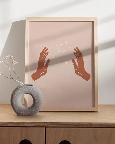 Miniatura 4 de HAUS AND HUES Póster de astrología - Arte de pared celestial, decoración espiritual, impresión de sol y luna, obra de arte bohemia