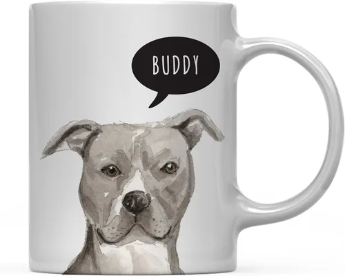 Miniatura 47 de Andaz Press Taza de café personalizada de 11 onzas para perro, Shih Tzu Shorter Haired Up Close, paquete de 1 Shih Tzu pelo más corto personalizado
