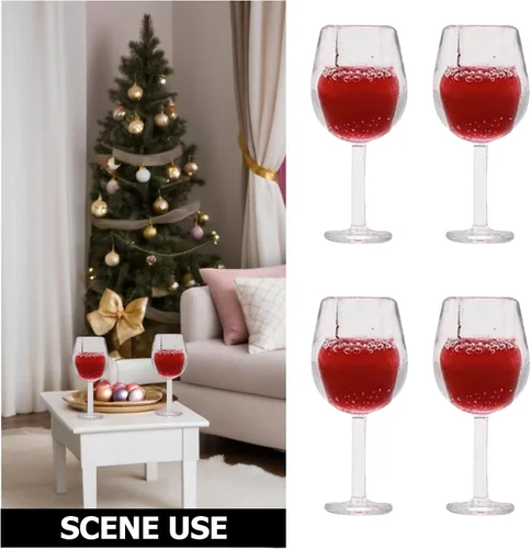 Miniatura 8 de TOYANDONA Copas de vino para casa de muñecas en miniatura, 1:12, copas de vino en miniatura, mini casa de muñecas, cóctel, s para decoración