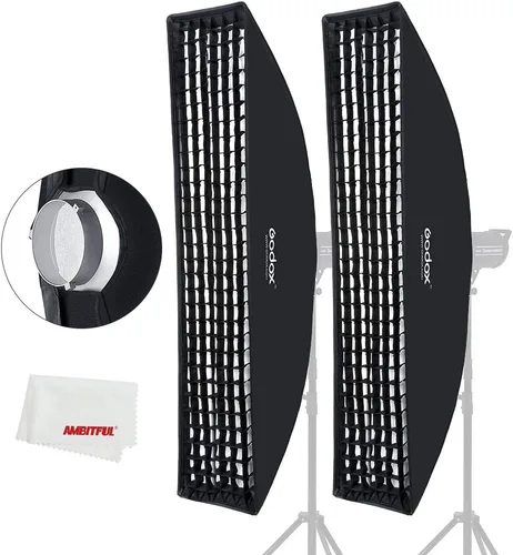 Miniatura 10 de Godox Caja de luz suave Softbox con rejilla de panal de abeja de 24" x 35" 60 x 90cm, con montaje Bowens compatible con luz de flash estroboscópica