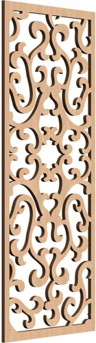 Miniatura 129 de Smithfield Paneles de pared decorativos de madera con calado, 13 3/8 pulgadas de ancho x 34 3/8 pulgadas de alto x 3/8 de alto, roble rojo rojo