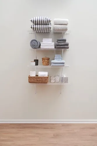 Miniatura 10 de Rubbermaid: kit de estante de lino para montaje directo, longitud de 3 pies, color blanco
