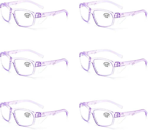 Miniatura 28 de ProtectX Elegantes gafas de seguridad antivaho y resistentes a los arañazos, gafas de protección UV, lentes de bloqueo de luz azul para hombres