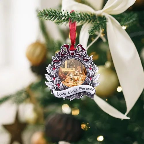 Miniatura 3 de GUOER Adorno de Marco de Fotos para Árbol de Navidad, Regalo Conmemorativo de Vacaciones, Decoración del Hogar, Decoraciones de Navidad, Regalos