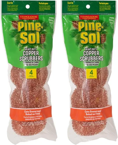 Miniatura 7 de Pine-Sol Depuradores de acero inoxidable de alta resistencia, no se oxidan ni se astillan, esponjas para fregar de hierro fundido, estantes