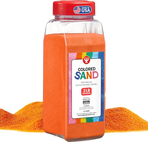 Miniatura 12 de Hygloss Arena de colores para manualidades – Botella de 1 libra, magenta – Juegos de arte de arena fina y colorida vibrante para niños – Actividades