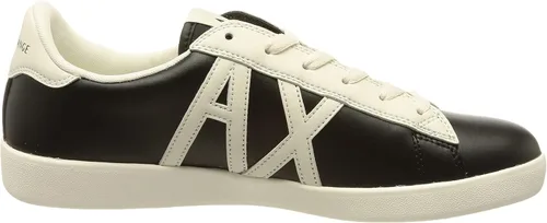 Miniatura 6 de AX ARMANI EXCHANGE Zapatos deportivos de cuero con logotipo para hombre, Blanco