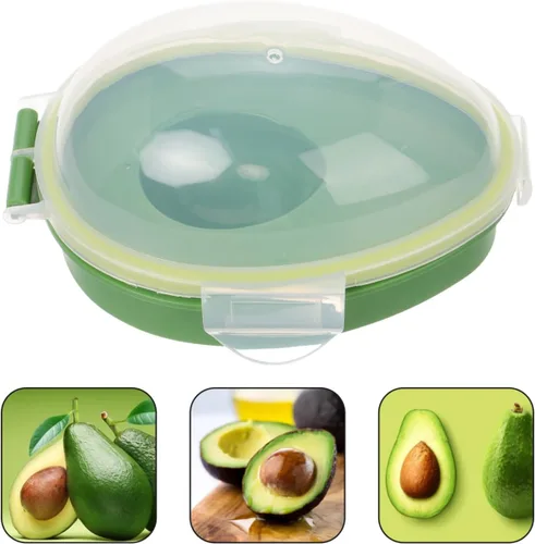 Miniatura 7 de Caja de almacenamiento de aguacate con tapa hermética, contenedor reutilizable para alimentos frescos para aguacate Keeper transparente, protector