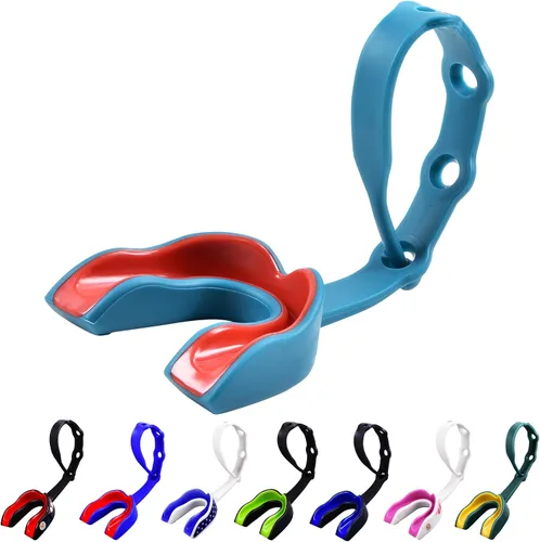 Miniatura 24 de Oral Mart - Protector bucal deportivo con correa para fútbol, lacrosse, hockey sobre hielo, taekwondo