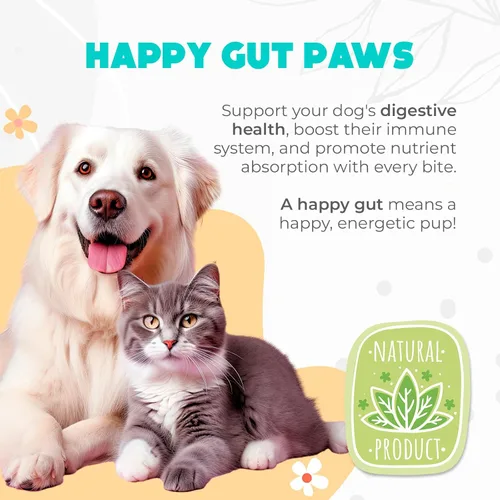 Miniatura 4 de Probióticos masticables para perros, 60 piezas, apoyo para la salud digestiva e intestinal, masticables probióticos para perros con enzimas e