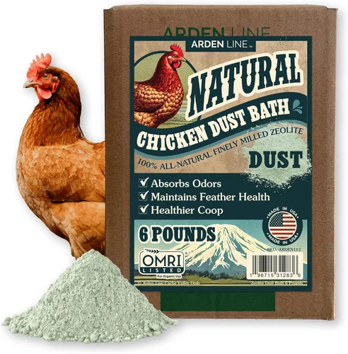 Baño de Polvo de Zeolita para Pollos, 6 lb | Polvo de Zeolita Finamente Molido Totalmente Natural | Empaque de Caja de Papel Kraft Natural | Hecho