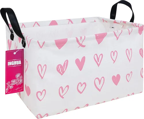 Miniatura 11 de Cesta de Almacenamiento Rectangular Organizador de Tela para Juguetes, Libros, Ropa, Regalos, Mascotas - Perfecto para Hogar, Oficina, Guardería