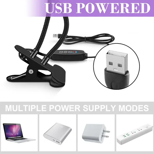 Miniatura 4 de Luz negra UV USB de doble cabeza, lámpara LED de 10W 395nm-405nm con abrazadera, cuello de cisne para curado de resina, luz negra, pósters