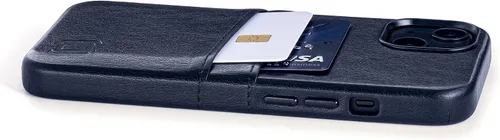 Miniatura 8 de Dockem Funda tipo cartera para iPhone 13 con placa de metal integrada para montaje magnético y 2 bolsillos para tarjetas de crédito: Exec M2, piel