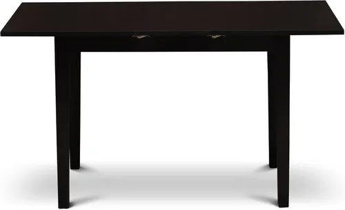 Miniatura 5 de East West Furniture NOAB5-BLK-06 - Juego de comedor de 5 piezas que incluye una mesa de comedor rectangular con hoja de mariposa y 4 sillas Parson