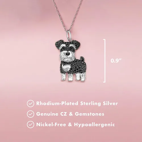 Miniatura 5 de Regalos para el día de San Valentín para ella, collar con colgante de raza de perro SCAMPER & CO para mujeres y niñas, dije de cachorro de piedra