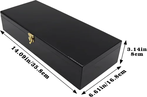 Miniatura 6 de Bandeja de moneda con cerradura de acrílico negro, organizador de dinero de 5 compartimentos para efectivo, caja de almacenamiento de dinero