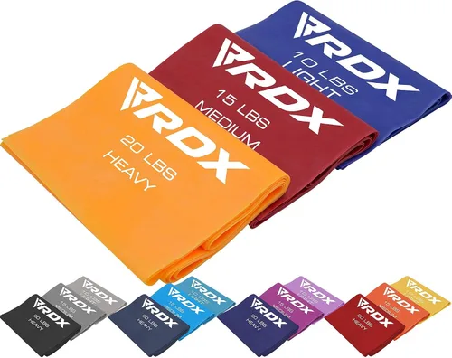 RDX Bandas de resistencia TPE 3 niveles 1.5M de largo, certificado REACH RoHS CPSIA, bucle elástico grueso y agradable a la piel, yoga, gimnasio en