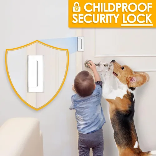 Miniatura 5 de Cerradura de refuerzo de puerta de seguridad para el hogar, cerradura de puerta de alta seguridad a prueba de niños, cerraduras de puerta delantera