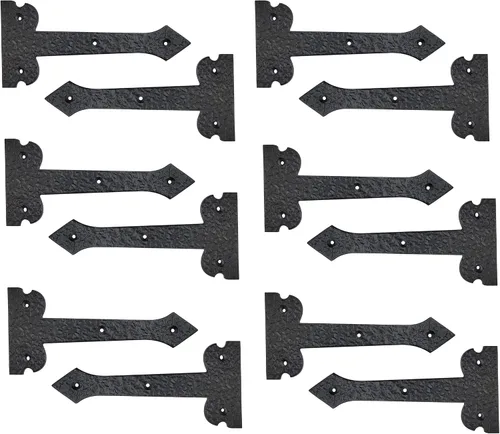Miniatura 11 de Adonai Hardware Agee - Correa de aluminio resistente de 7 pulgadas con bisagra frontal falsa o falsa o falsa (paquete de 4, latón antiguo)