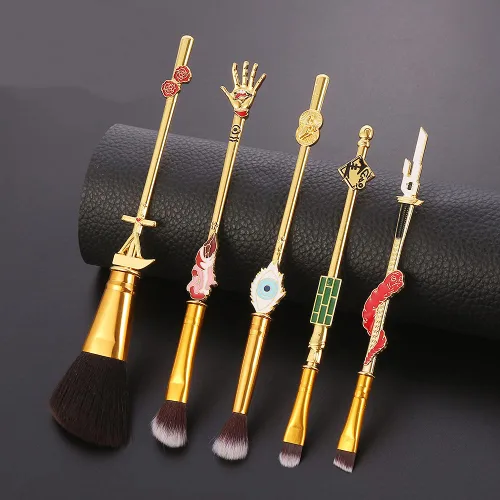 Miniatura 2 de Juego de brochas de maquillaje de anime para cosplay, bolsa de cosméticos de anime, juego de brochas de maquillaje para sombra de ojos, corrector