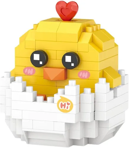 Miniatura 5 de Aetheria Mini bloques de pollito, juego de animales de construcción, 150 piezas, decoración creativa para el hogar, ladrillos de construcción