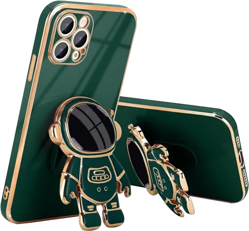 Miniatura 10 de Pepmune Funda compatible con iPhone 12 Bonita Diseño de Soporte de Astronauta en 3D Protección de Cámara A Prueba de Golpes Cubierta Trasera Suave