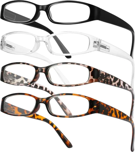 Miniatura 10 de Gaoye Paquete de 4 Lentes de Lectura para Mujer, Lentes de Lectura con Bloqueo de Luz Azul, Elegantes Lentes de Lectura para Mujer en 4 Patrones