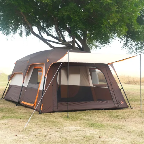 Miniatura 5 de KTT Extra Large Tent 12-14 Person,Family Cabin Tents,2 Rooms,Straight Wall,2 Doors 4 Windows with Mesh,Waterproof,Double Layer,Big Tent for