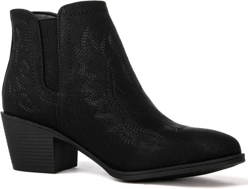 Miniatura 3 de GLOBALWIN Botas de tobillo para mujer, botas vaqueras del oeste