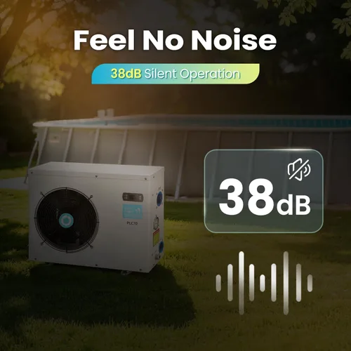 Miniatura 6 de POOLCOMFT 22462 BTU - Bombas de calor para piscina, calentador eléctrico de piscina para piscinas sobre el suelo y enterradas de 7000 galones