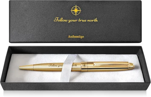 Miniatura 2 de Bolígrafo para mujer, bolígrafo elegante para diario y escritura, bolígrafo inspirador con frase motivacional "Follow Your True North", caja