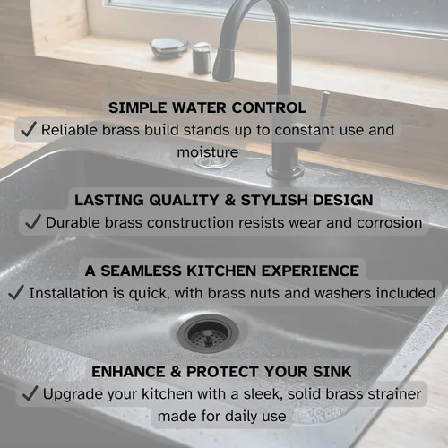 Miniatura 5 de Westbrass A2165-12A colador de cesta de cocina grande estilo poste de 10,8 cm de diámetro exterior con brida y tapón de desagüe para eliminación