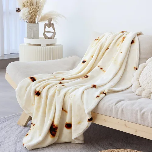 Miniatura 7 de Bnuitland Manta de tortilla de burritos, 300GSM de doble cara gigante divertida manta de regalo para niños/mascotas y adultos, manta realista súper