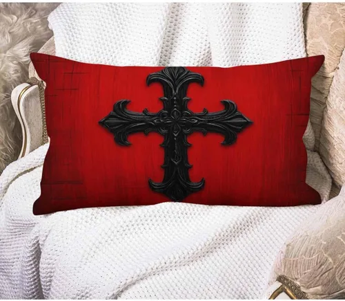 Miniatura 16 de EKOBLA Fundas de almohada decorativas de lino con textura retro abstracta, azul, cian, rojo, amarillo, para cama, sofá, rectangular, rectangular, 12