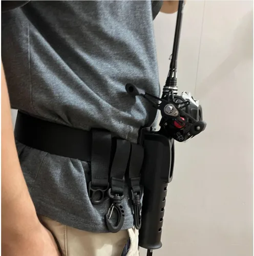 Miniatura 3 de Soporte para cinturón de caña de pescar, soporte para cinturón de pesca, soporte de caña de pescar, cinturón ajustable para pesca, Negro -, Moderno