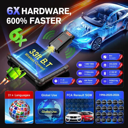 Miniatura 9 de Escáner Autel MaxiCOM MK900TS 2026, MK900-TS hasta MK808S-TS MK900BT MK900 MX900, herramienta de escaneo bidireccional con función TPMS superior