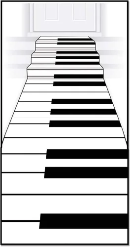 Miniatura 9 de Beistle Decoraciones de teclado de piano de 2 piezas, novedad para corredores de pasillo para suministros de fiesta temática musical