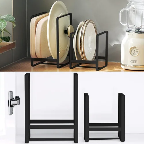 Miniatura 12 de 2PCS Organizador de Soportes para Platos, Estante de Exhibición y Almacenamiento de Platos de Metal para Secado para Gabinete, Mostrador y Armario