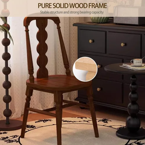 Miniatura 3 de Sillas de cocina tapizadas de madera maciza, sillas de comedor con marco de madera de fresno, silla de sala de estar para comedor, estudio, sala