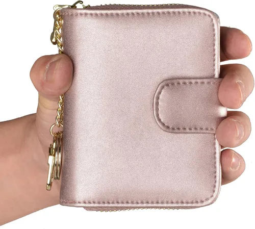 Miniatura 7 de Beurlike billetera de cuero, con tarjetero con bloqueo RFID, organizador, billetera segura para mujer