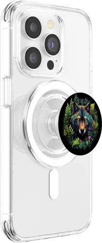 Miniatura 3 de Wolf Boho Native American Wolves Animal Wildlife PopSockets MagSafe PopGrip para iPhone