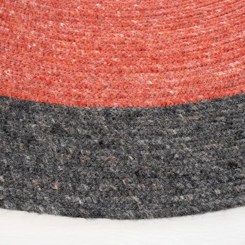 Miniatura 3 de SAFAVIEH Braided Collection BRD902Q BRD902Q - Alfombra ovalada de lana reversible hecha a mano para entrada, vestíbulo, sala de estar, dormitorio