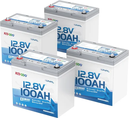 Miniatura 13 de Redodo Paquete de 3 baterías de litio de 12 V 100 Ah Grupo 24, ciclo profundo de 1280 Wh con BMS de 100 A, batería recargable de litio de más