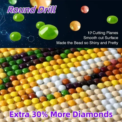 Miniatura 3 de Kits de pintura de diamantes para adultos, pintura de decoración de otoño por números para adultos, kit de bordado de lienzo para manualidades, arte