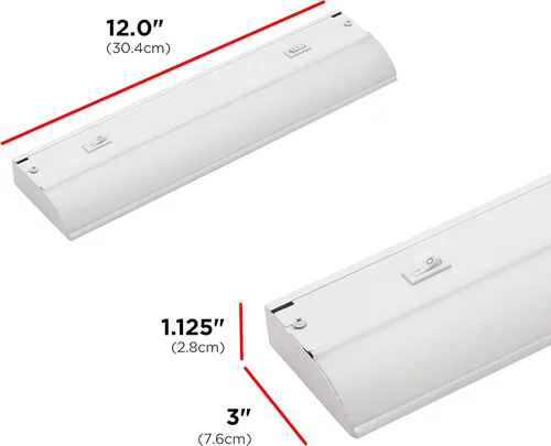 Miniatura 3 de UltraPro Luces cableadas para debajo del gabinete de 12 pulgadas, 3 ajustes de color, 2700 K/4000 K/5000 K, blanco cálido, blanco frío y luz diurna
