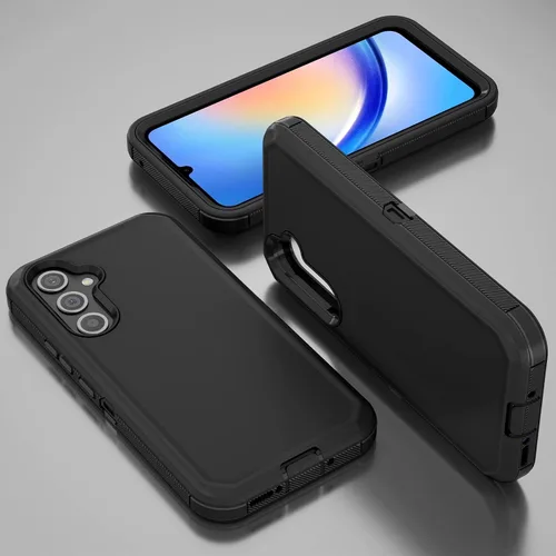 Miniatura 6 de Jiunai Funda para Samsung Galaxy A34, resistente, a prueba de golpes, de doble capa, protección de puerto, híbrida, resistente, para Samsung Galaxy