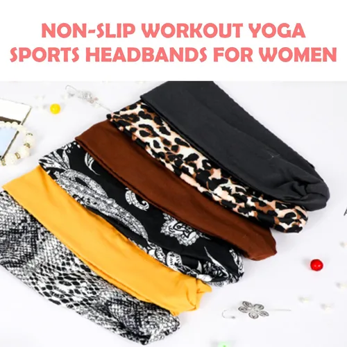Miniatura 5 de Lotus78, Paquete de 12 diademas anchas para mujer, antideslizantes, modernas bandas deportivas para el cabello de mujer, bandas elásticas suaves