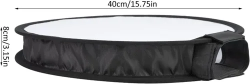 Miniatura 8 de DAUERHAFT Difusor de flash de softbox redondo portátil, difusor de softbox de forma redonda plegable de 15.7 in, difusor de flash para luz rápida